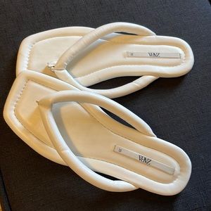 Zara white sandals.  Size 38